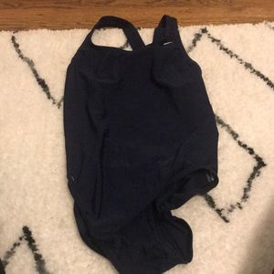 navy nike swim suit
